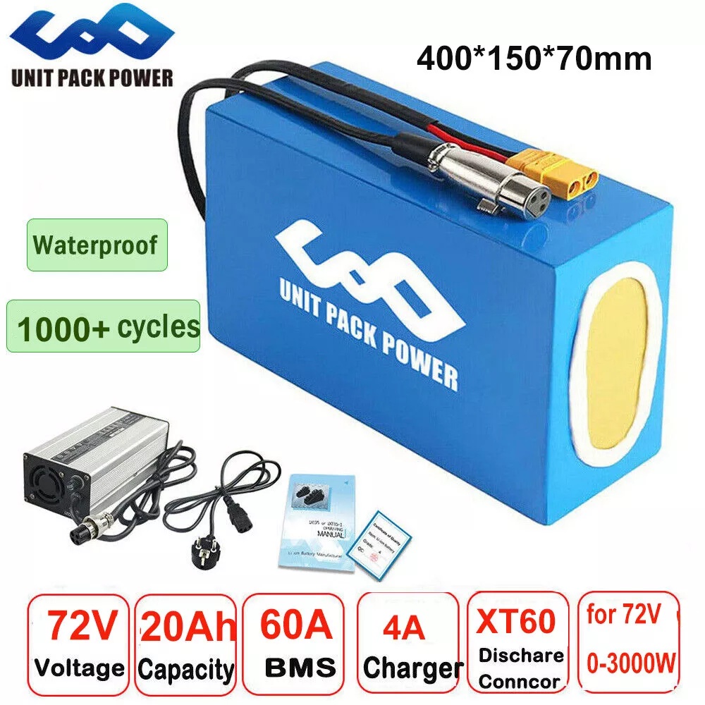 Paquete de batería para bicicl - Electric Bicycle Battery 72V 30Ah reseña y precio